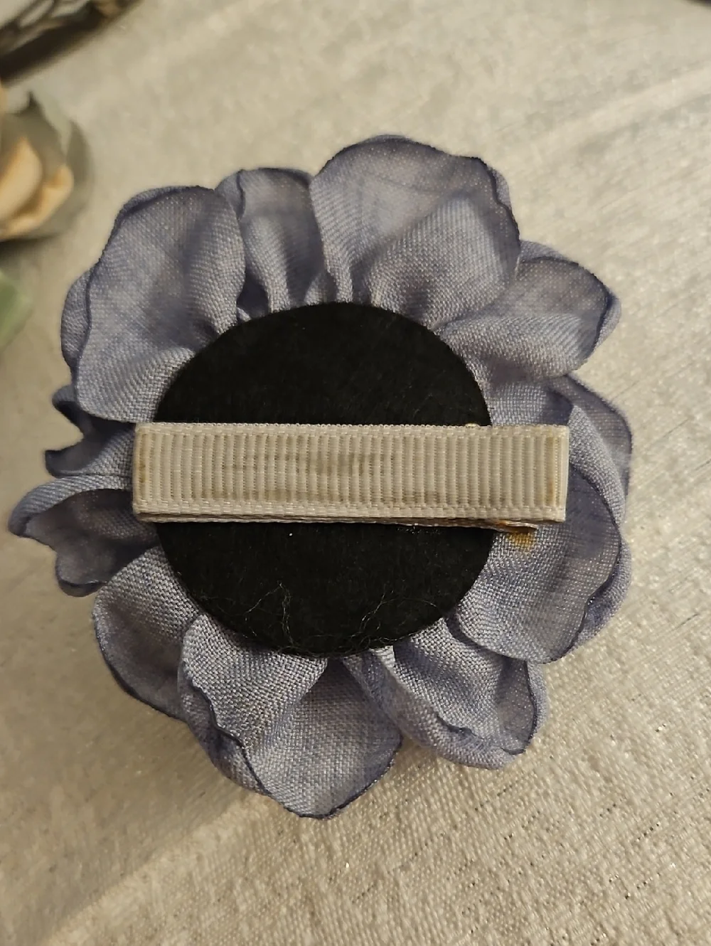 Vintage Blue Floral Hair Clips and Holographic Barrette